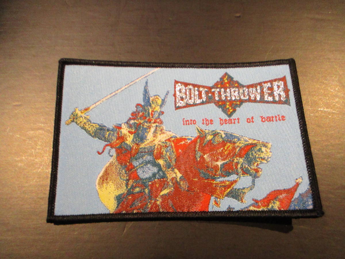 BOLT THROWER 刺繍パッチ ワッペン into the heart of battle 黒枠 / slayer bathory celtic frost prophecy of doom deviated instinct_画像1