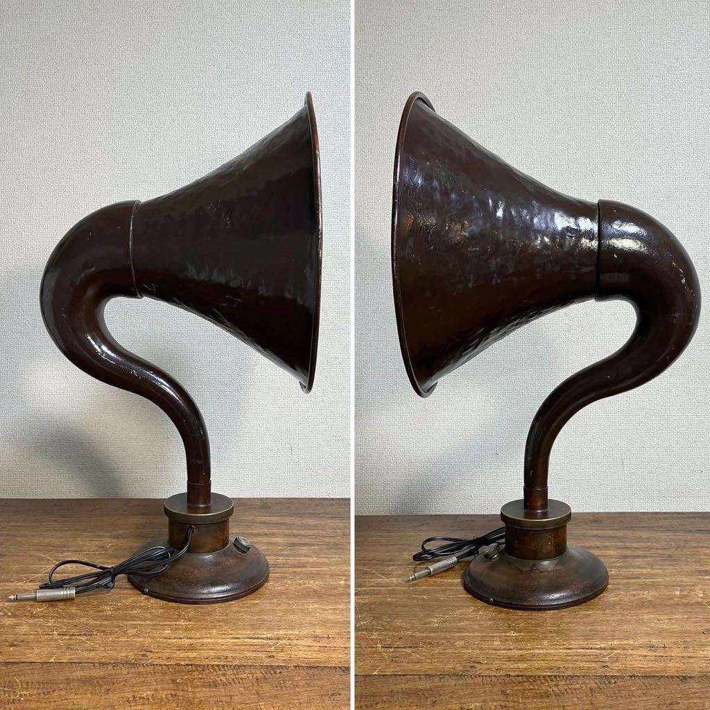  rare trumpet horn speaker antique gramophone radio vacuum tube electro- . Taisho antique goods history materials retro 