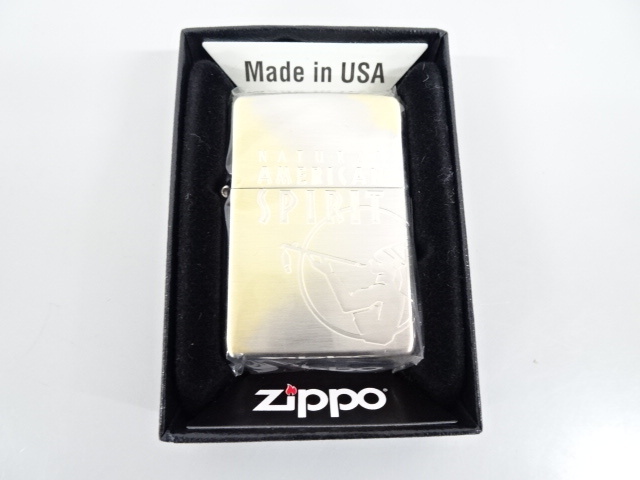 新品 未使用品 2018年製 zippo ジッポ NATURAL AMERICAN SPIRIT アメリカンスピリット 特殊加工 ゴールド シルバー 金 銀 ライター USA_画像1