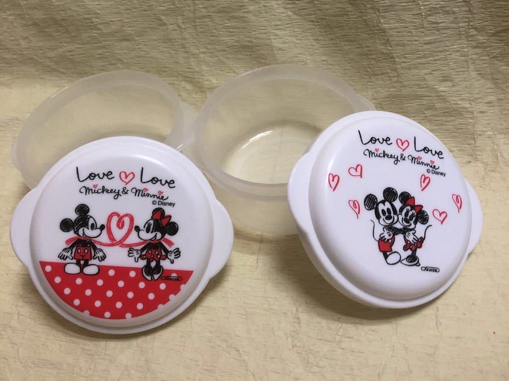  unused goods Mickey & minnie microwave oven container 3 piece set capacity round 270ml×2 piece small stamp type 310ml×1 piece postage 510 jpy sale origin ske-ta- made in Japan 
