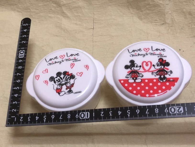  unused goods Mickey & minnie microwave oven container 3 piece set capacity round 270ml×2 piece small stamp type 310ml×1 piece postage 510 jpy sale origin ske-ta- made in Japan 