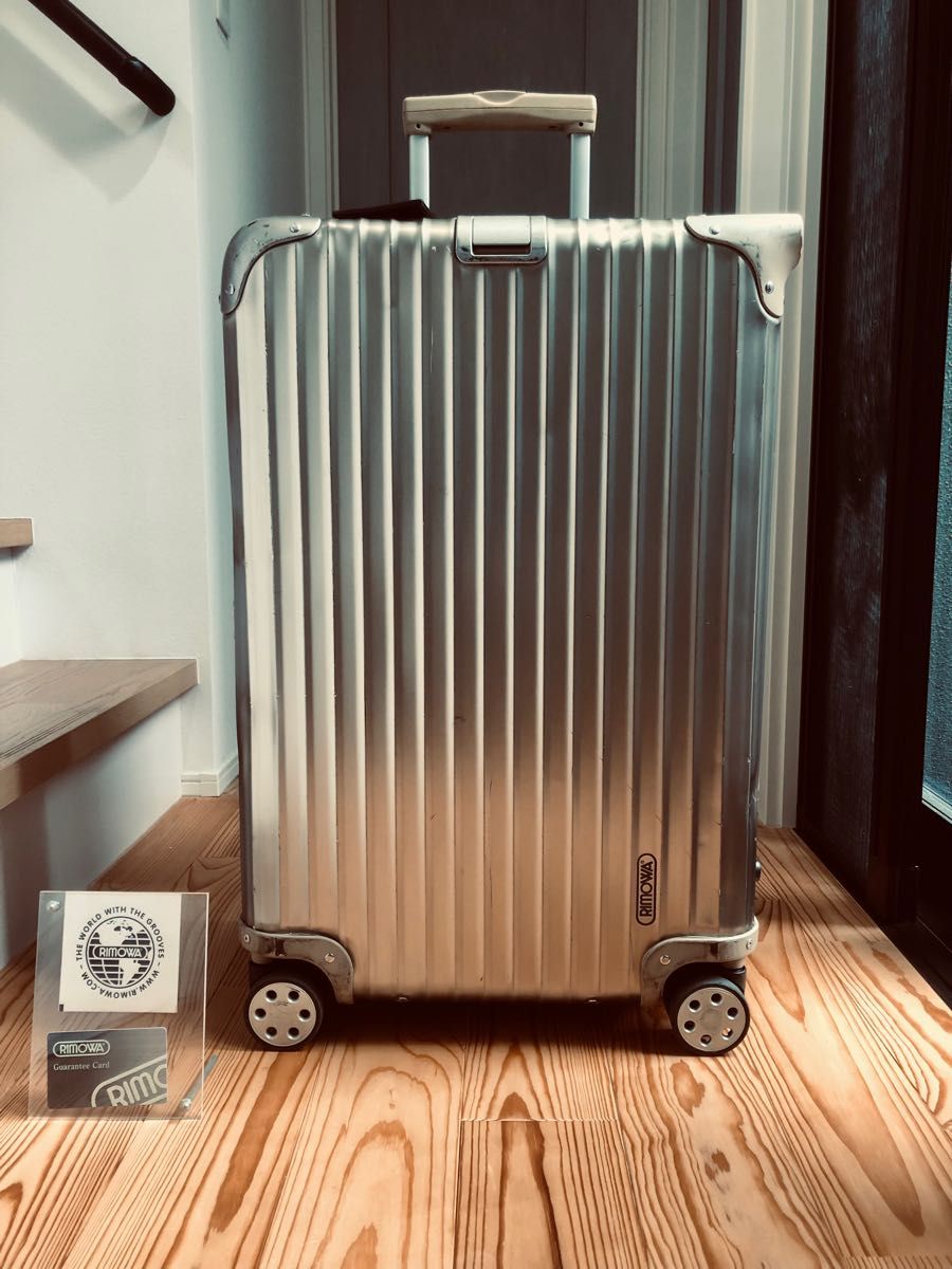 スーツケース RIMOWA/リモワ 3.2kg トパーズ 旧ロゴ 4輪タイプ チタニウム ゴールド 日本製 60L ギャランティカード付 ファスナー MAXBOX 鍵2本付 ALI(アジアラゲージ) 正規品購入 TSAロック付