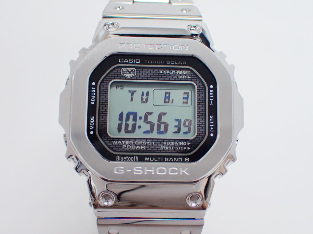 ★カシオ　G-SHOCK　GMW-B5000　フルメタル　電波ソーラー　Biuetooth　メンズ腕時計★保、箱付き！【104380】