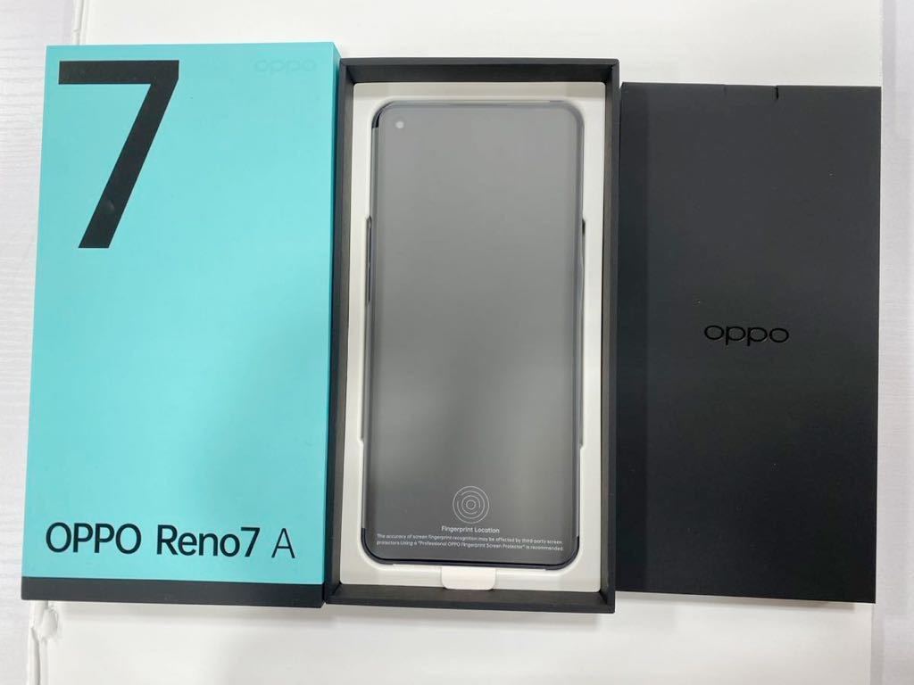 スマートフォン/携帯電話 スマートフォン本体 未使用品 OPPO Reno7A スターリーブラック ワイモバイル版 SIMフリー デュアルSIM A201OP Y mobile版  動作確認の為開封6.4インチ
