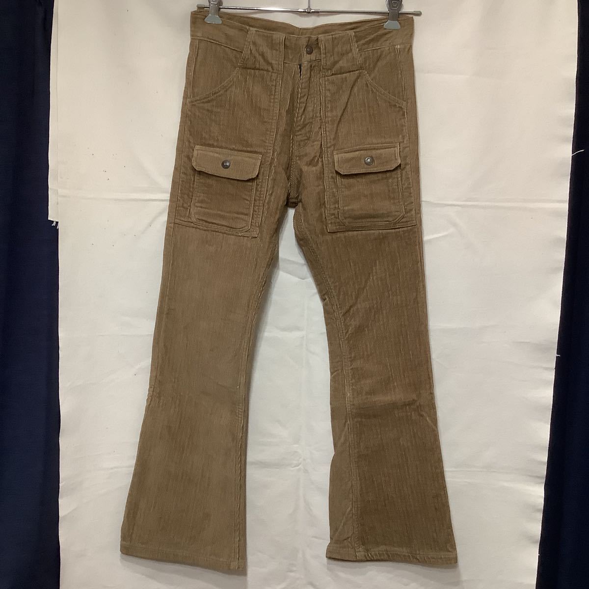 D144.ビンテージリーバイスコーデュロイブッシュパンツ古着アメカジUSA製アメリカ製 70年代オレンジタブLevi's517フレアブーツカットw32