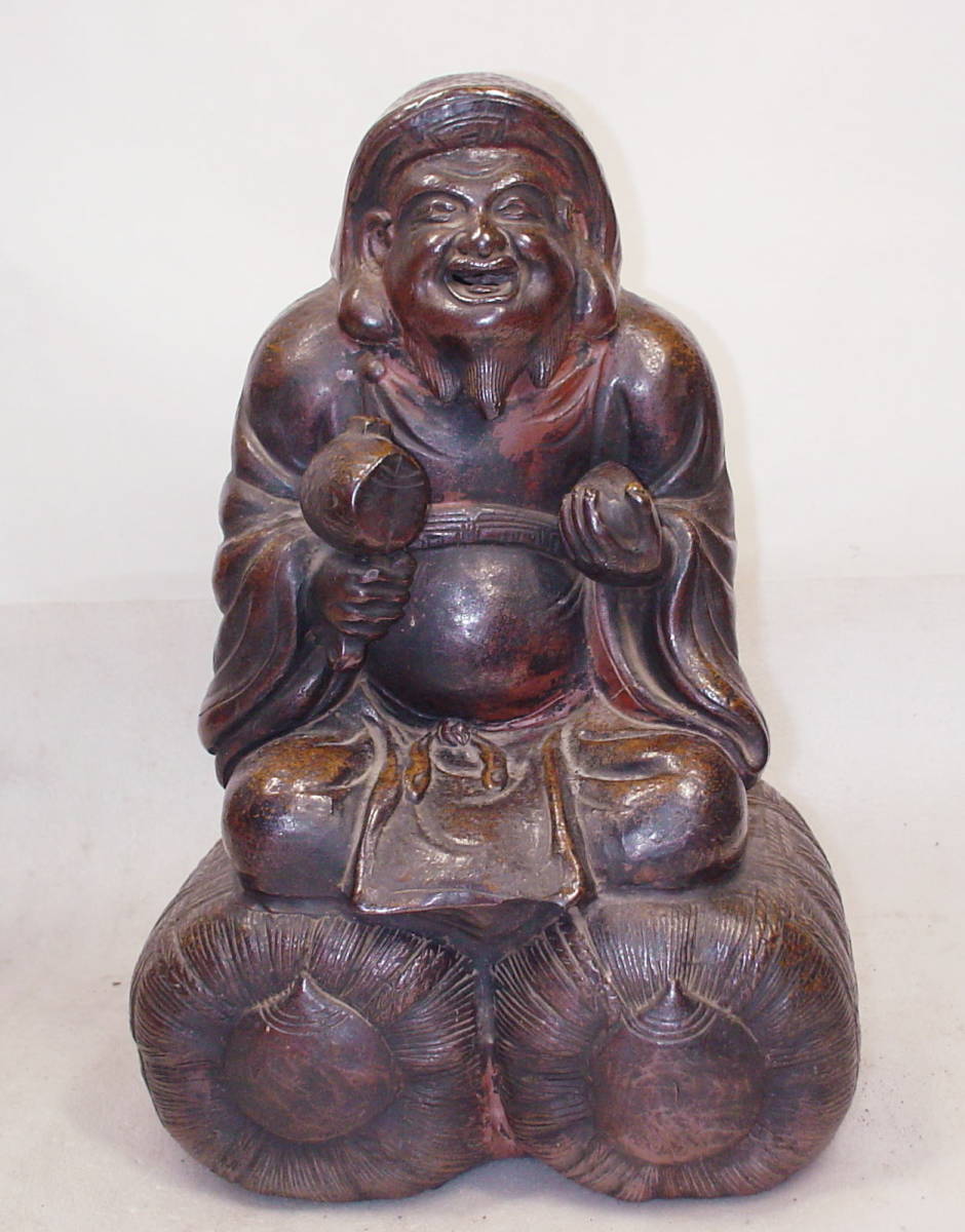 ちょい古の　陶器製 大黒様 仏像