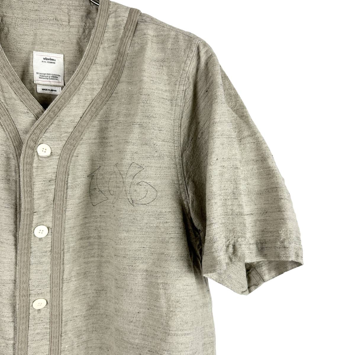 VISVIM (ビスビム) DUGOUT SHIRT S/S FLANNEL 18SS (beige)_画像4