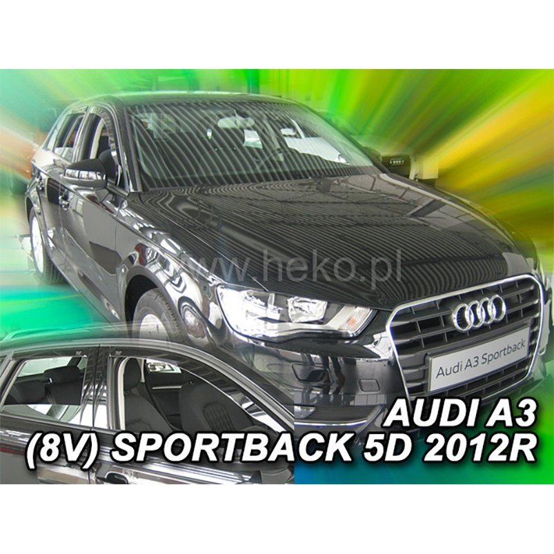 AUDI A3(8V)/S.Back ドアバイザーF＆Rset【Team HEKO/ヘコ製】新品/アウディ/スモーク/スポーツバック/_画像1