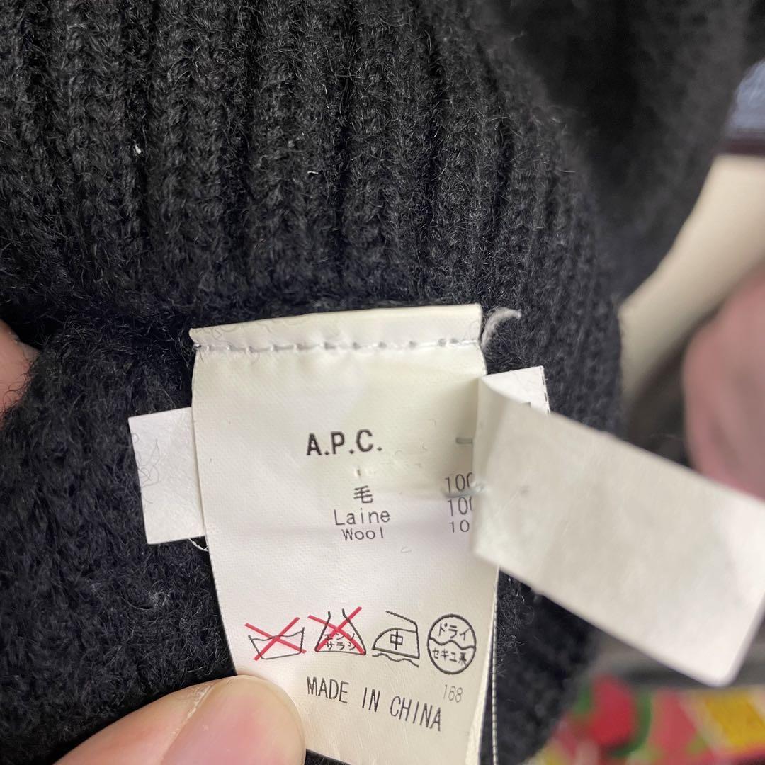 お買得 APC ウール ケーブルニット ブラック XS インナーにもOK_画像5