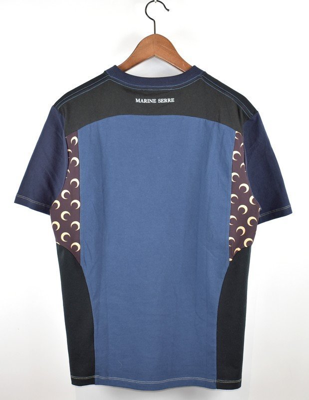 MARINE SERRE/マリーンセル　22AW　ムーンモノグラム再構築Tシャツ　MOON-PANEL GRAPHIC TEE　サイズ：M　カラー：ネイビー/ブラック_画像2