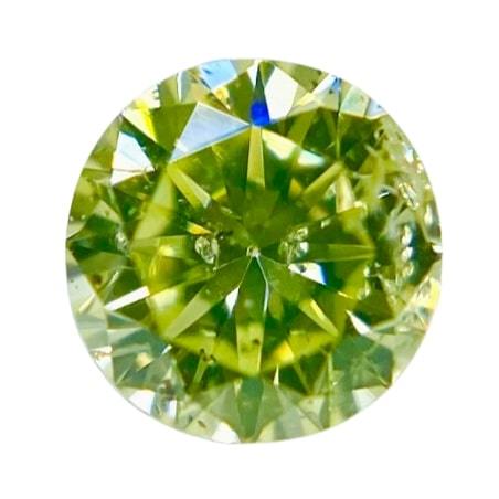 ダイヤモンド FANCY YELLOW GREEN 0.112ct RD/RT1887/CGL