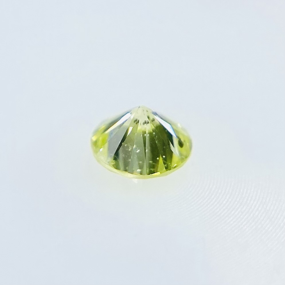 FANCY YELLOW GREEN 0.112ct RD/RT1887/CGL