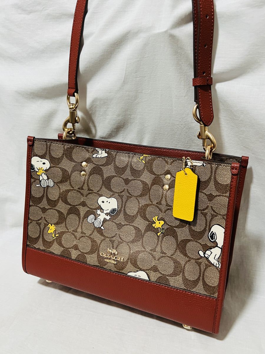 新作 コーチ COACH×PEANUTS コラボ トートバッグ デンプシー キャリー