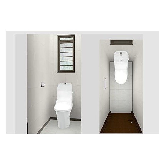 LIXIL 新品 INAX 便座一体型 ピュアホワイト フチレス シャワートイレ BC-BA20S/BW1+DT-BA283/BW1 ベーシア BA3グレード 未使用品 床排水_画像3