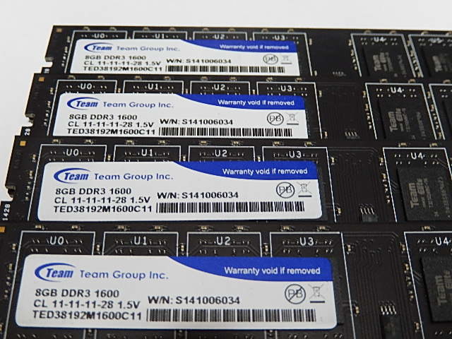 メモリ デスクトップパソコン用 TEAM 1.5V DDR3-1600 PC3-12800 8GBx4枚 合計32GB 起動確認済みです④ メモリ | markomarino.com