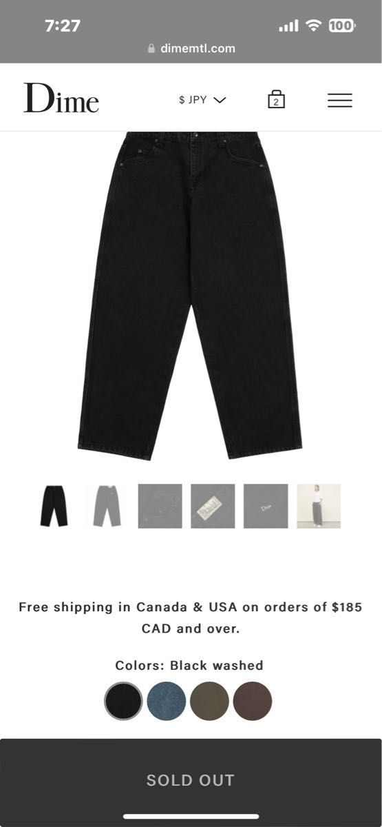 DIME BAGGY DENIM PANTS デニムパンツダイム デニムパンツ バギー