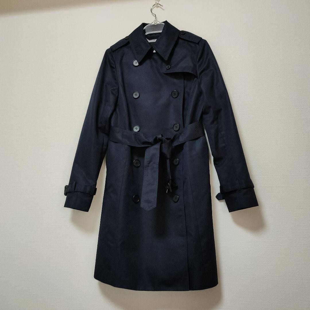  as good as new Untitled UNTITLED belt attaching trench coat navy 1