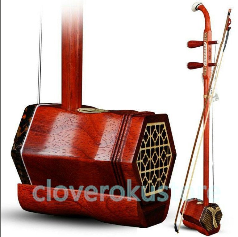 .. 2 .. дерево China музыкальные инструменты 2 . kokyu не использовался полужесткий чехол комплект 