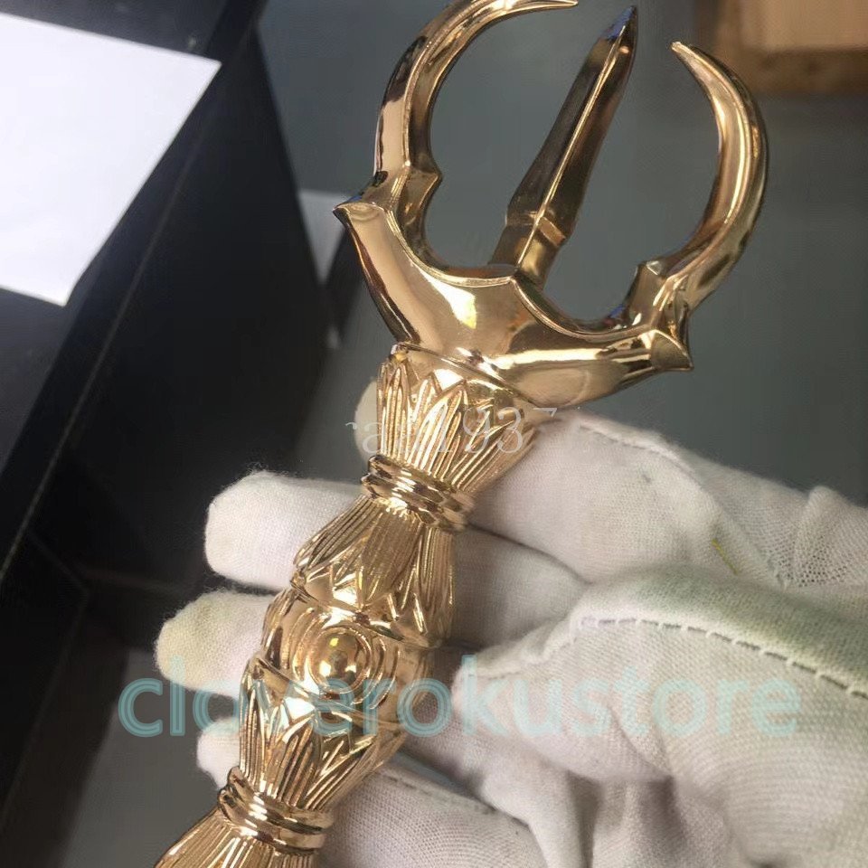 密教法具 寺院用仏具」 真言宗 金剛杵 三鈷杵 仏具 銅製 磨き仕上げ 長さ21cm - 仏具一般