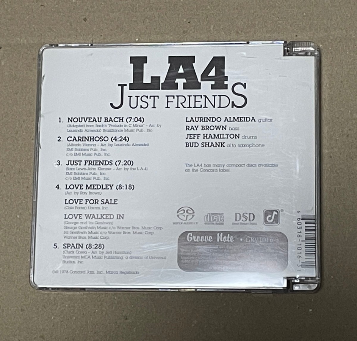 送料込 SACD Hybrid LA4 - Just Friends / GRV1016-3_画像2