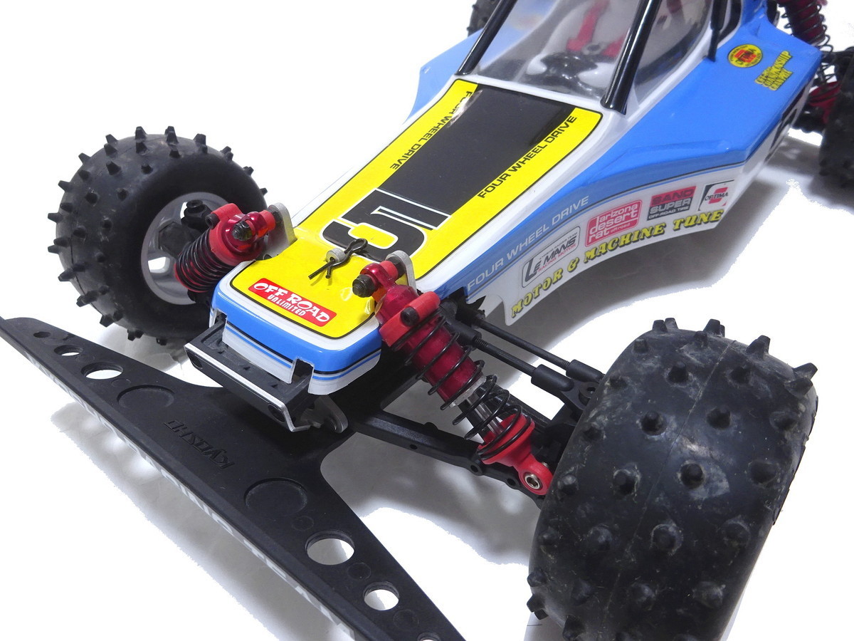 組立済 保管品▼ 京商 1/10スケール 電動RC 4WD オフロードレーサー オプティマ OPTIMA バッテリー プロポ 一式セット KYOSHO ラジコンの画像4