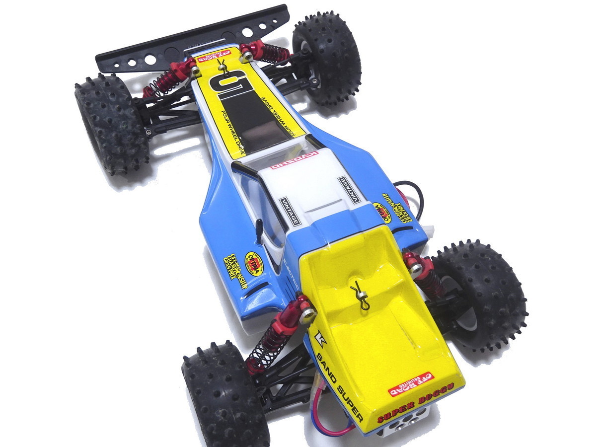 組立済 保管品▼ 京商 1/10スケール 電動RC 4WD オフロードレーサー オプティマ OPTIMA バッテリー プロポ 一式セット KYOSHO ラジコンの画像7