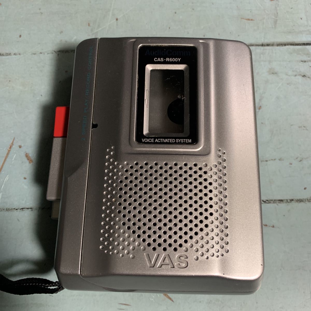 VAS ポータブル カセットテープレコーダー オーム電機 CAS-R600Y イヤホン付き　(7016)_画像2