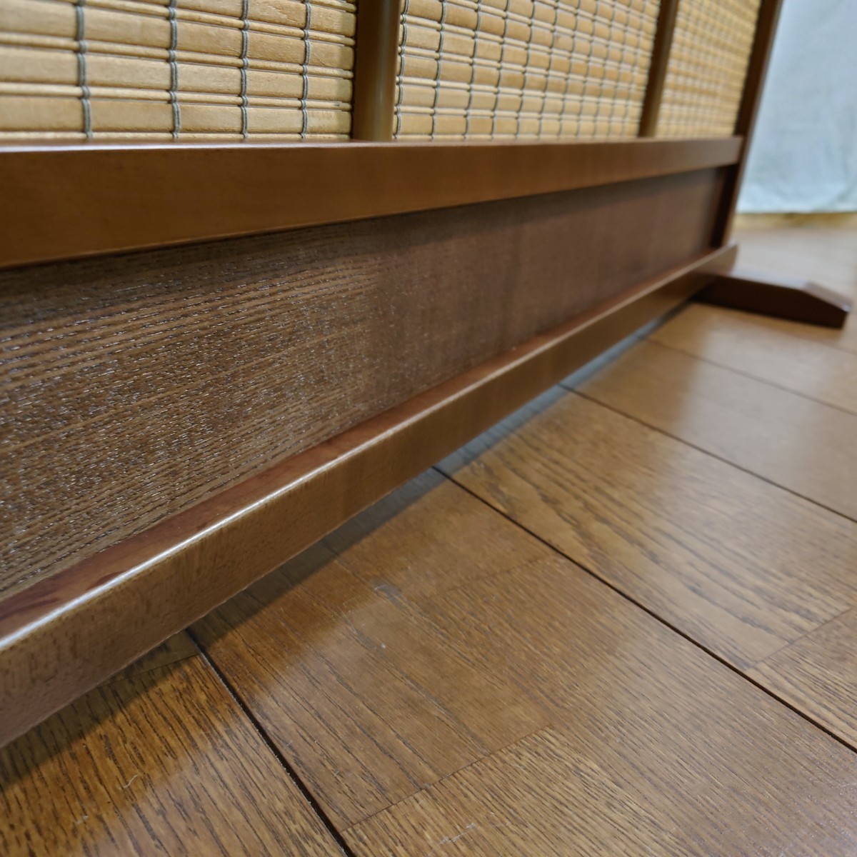 非売品 衝立 パーテーション わけあり 天然杢メープル無垢材 ブラック