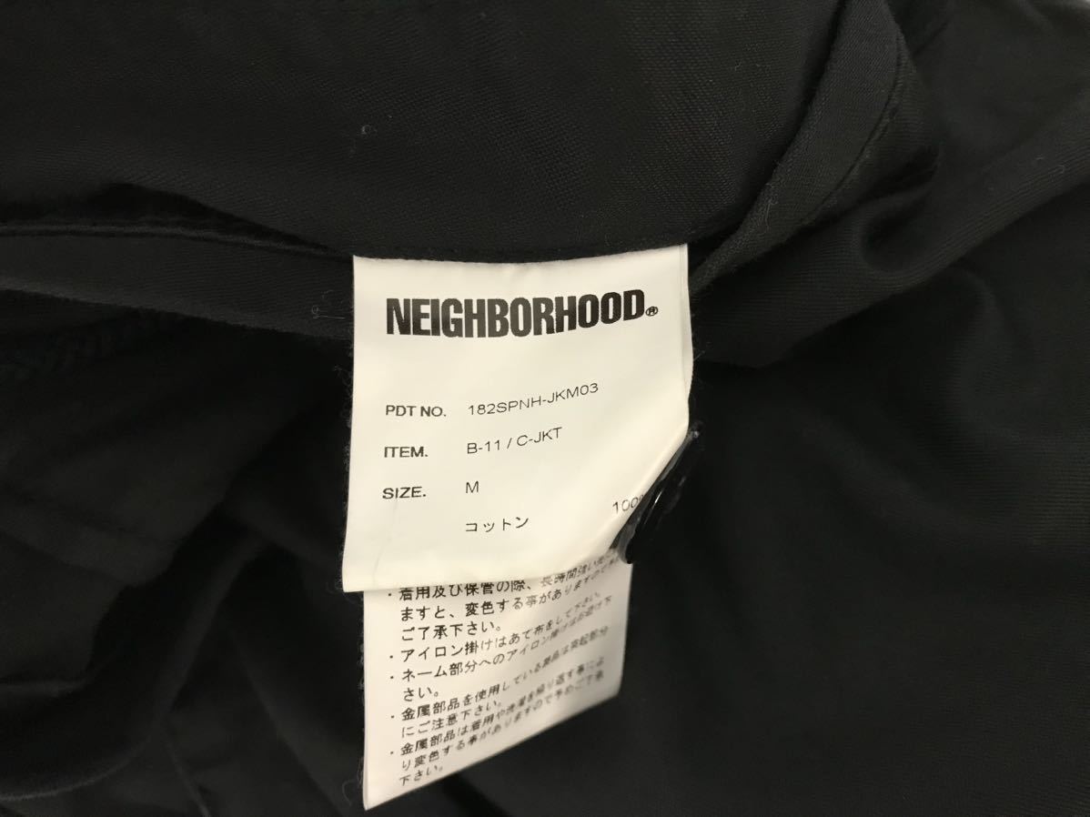 本物ネイバーフッドNEIGHBORHOODコットンミリタリーモッズコートジャケットスーツビジネスメンズアメカジ黒ブラックM日本製ストリート