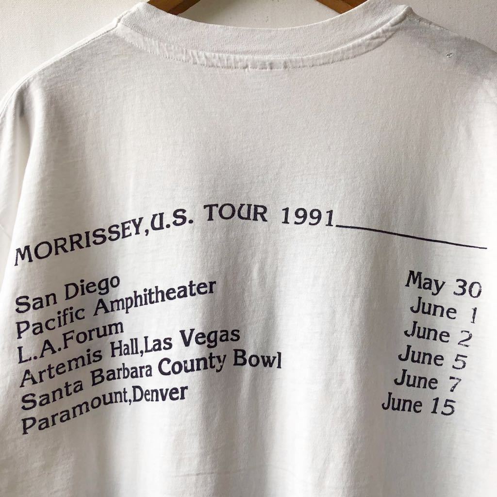 91年 MORRISSEY ツアー Tシャツ XL USA製 ビンテージ 90s 90年代 モリッシー THE SMITHS スミス ロック バンド バンT ヴィンテージ_画像7