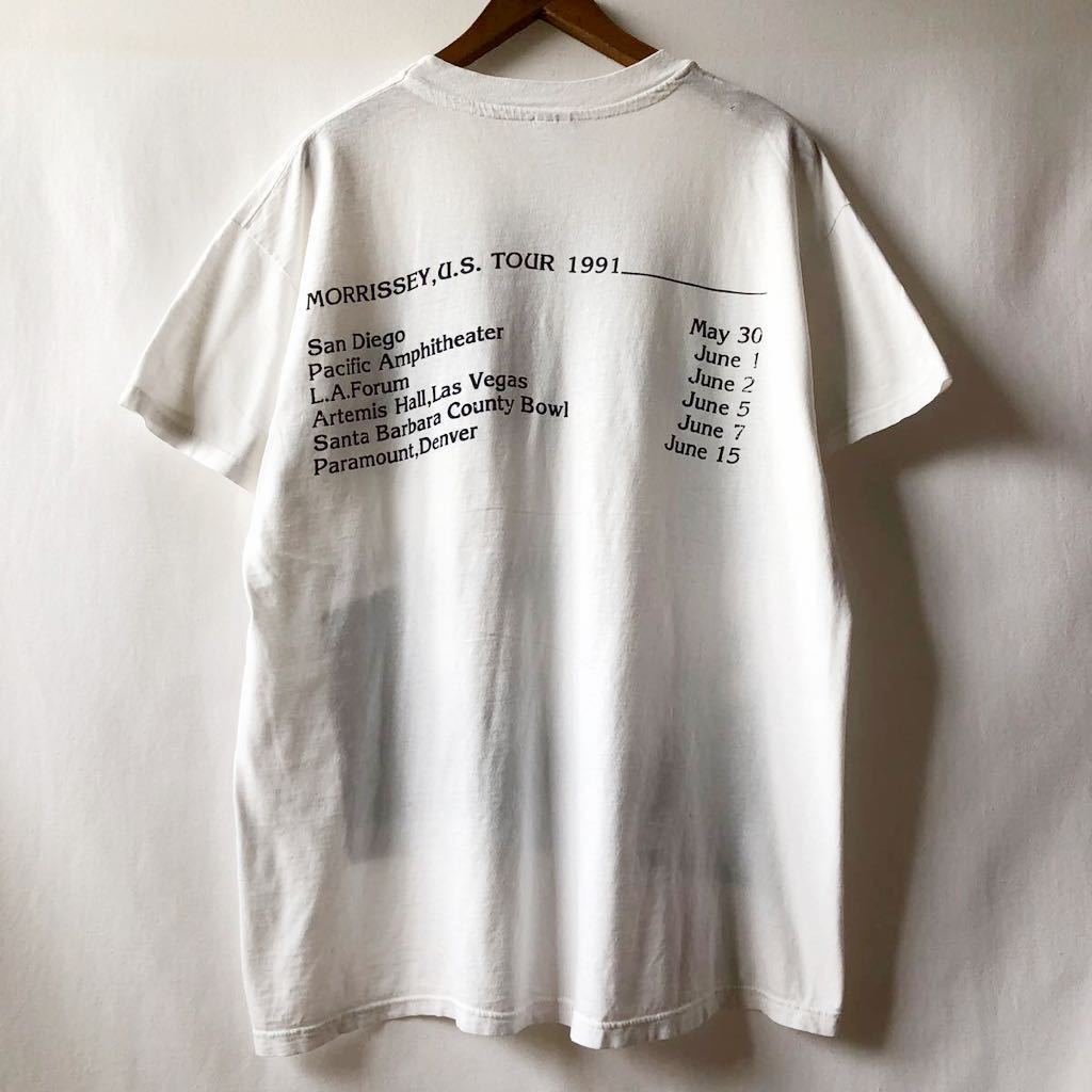 91年 MORRISSEY ツアー Tシャツ XL USA製 ビンテージ 90s 90年代 モリッシー THE SMITHS スミス ロック バンド バンT ヴィンテージ_画像3