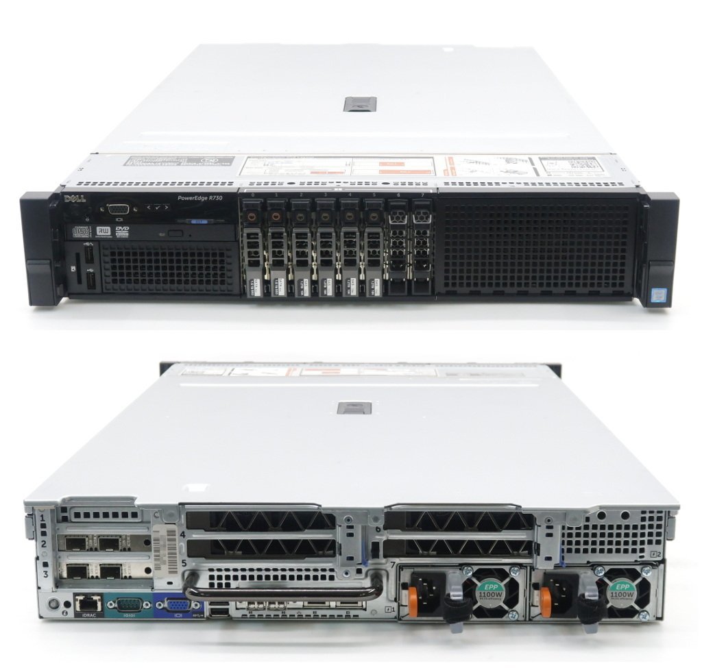 DELL PowerEdge R730 Xeon E5-2650 v4 2.2GHz(24s красный CPUx2 основа ) память 256GB 1.6TBx2(SSD/RAID1) 1.2TBx4(SAS2.5/RAID6) Tesla M60 x2 основа 