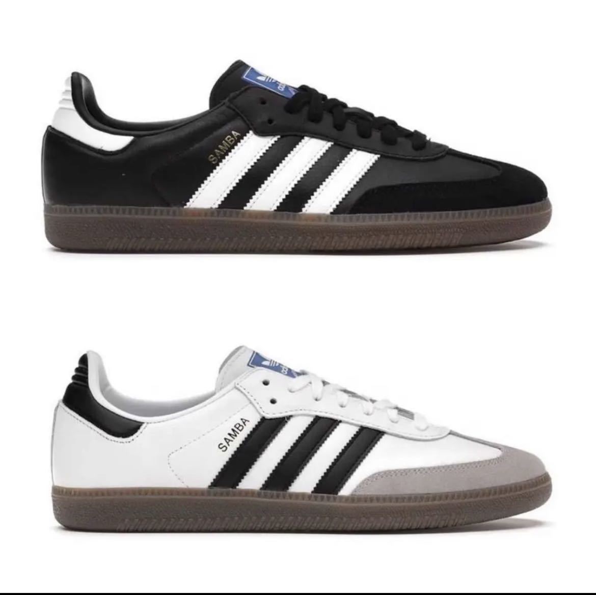 送料無料!アディダス サンバOG 黒白セット 27cm adidas samba