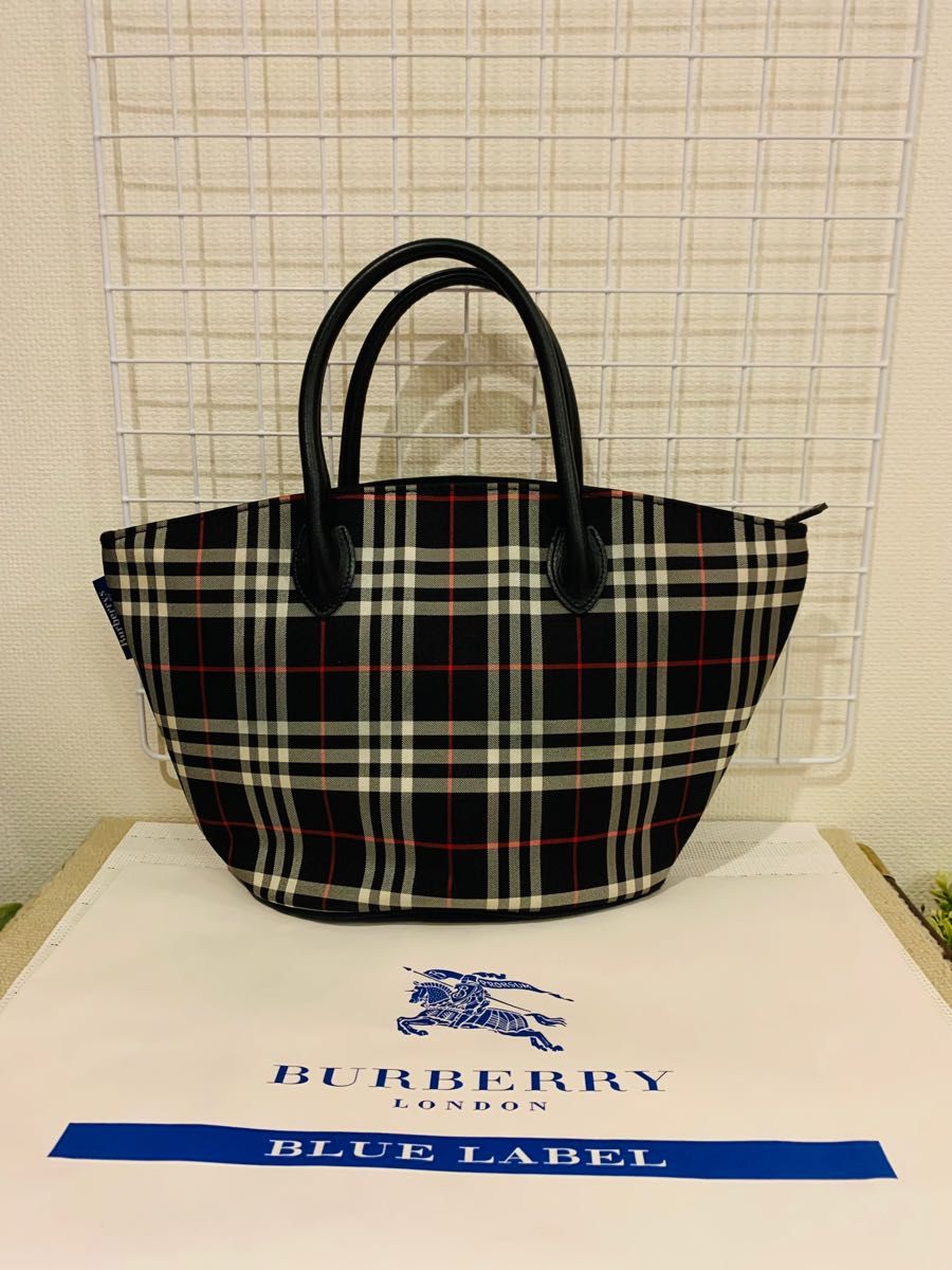 美品】 BURBERRY BLUE LABEL バーバリーブルーレーベル トート 美品】 BURBERRY BLUE LABEL バーバリーブルーレーベル トート