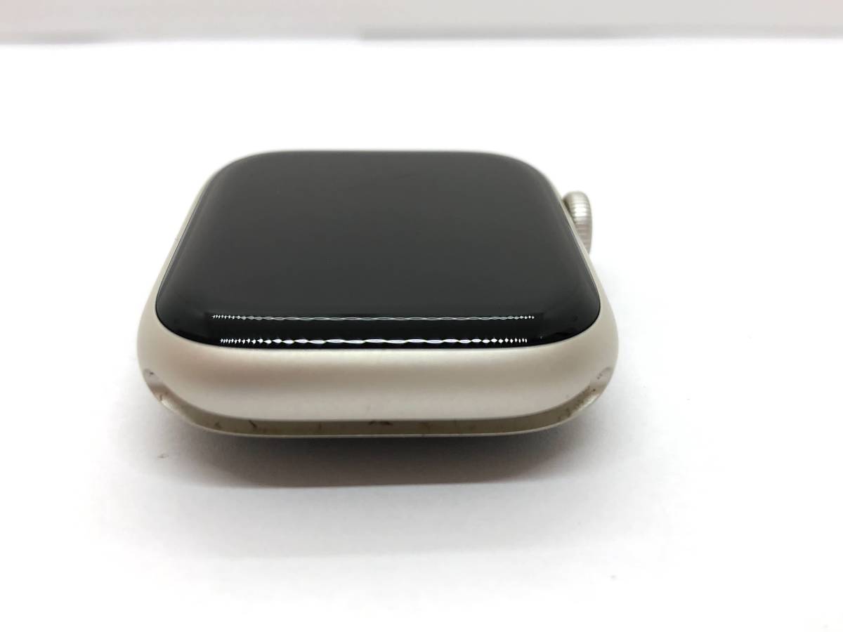 初期化済み★Apple Watch Series7 Starright Aluminum Case A2474 45mmアップルウォッチ GPSモデル バンド付き 充電器 初期化済み 現状品_画像5
