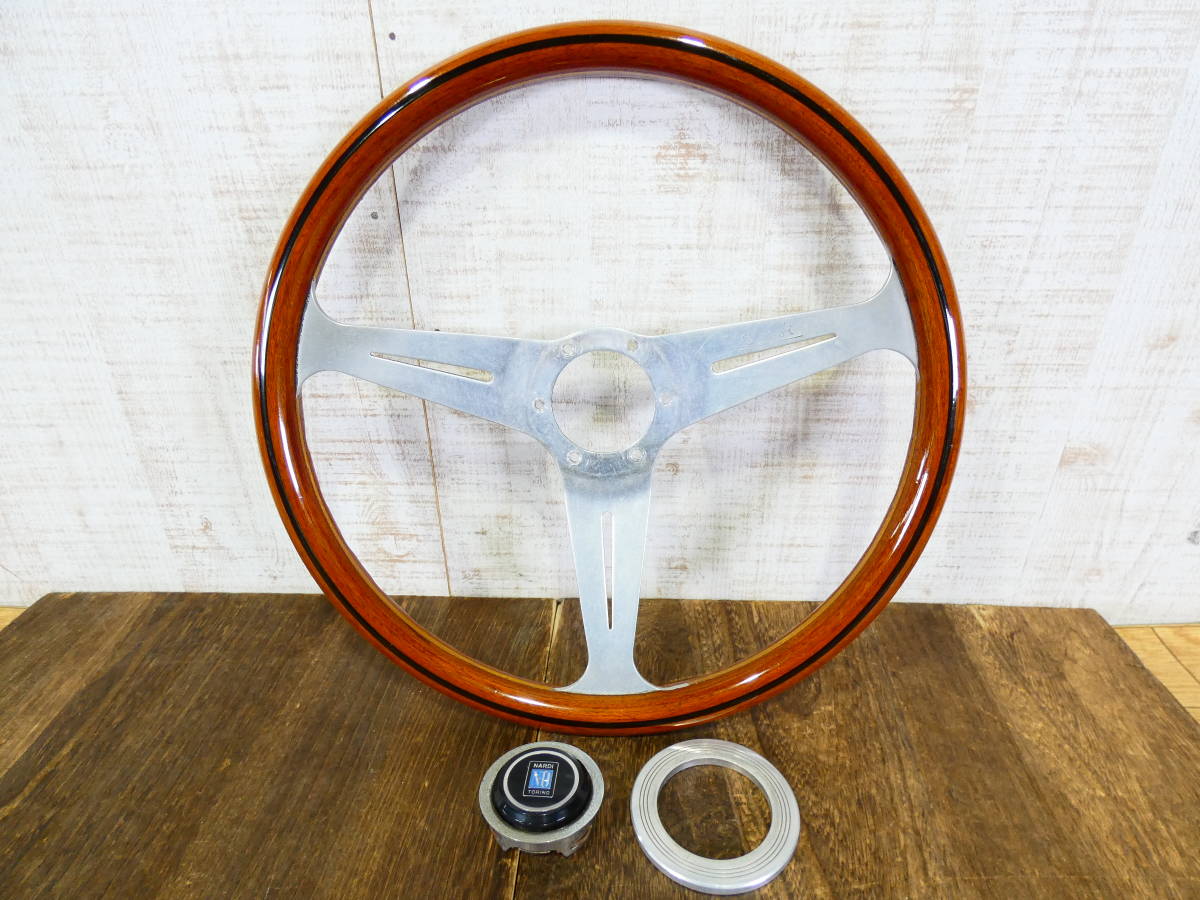 100スタ!品【NARDI】39φ ウッドステアリング☆ナルディ/00084