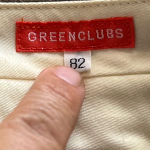 ｗ８２【美品/日本製】 GREEN CLUBS グリーンクラブ ライカ社 コーディロイ パンツ ツータック　ベージュ系　ゴルフ_画像7