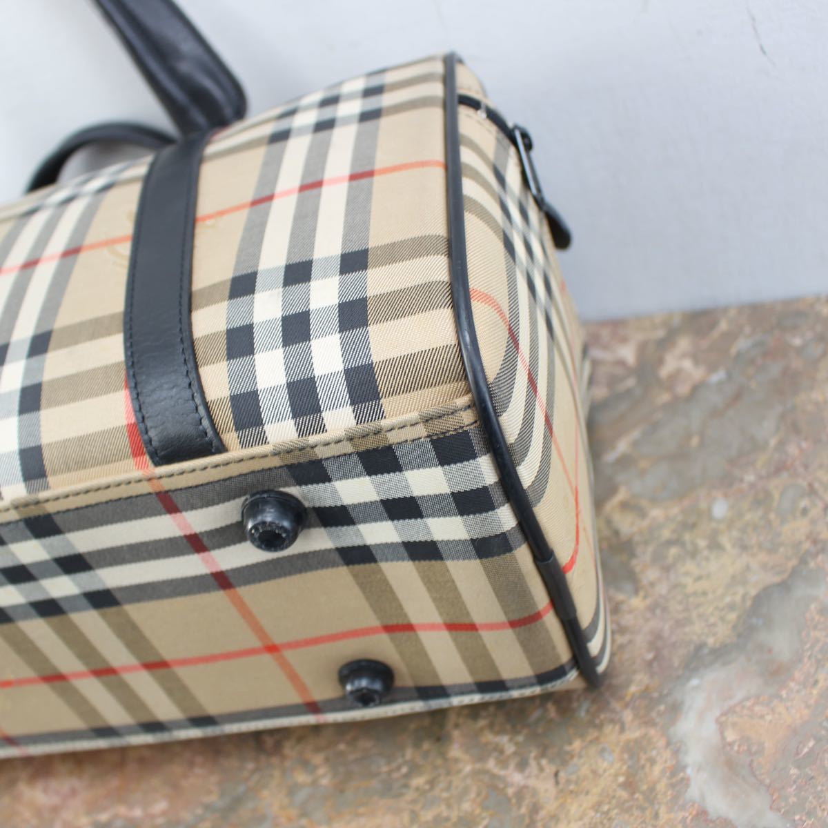 BURBERRYS CHECK PATTERNED BOSTON BAG/バーバリーズチェック柄ボストンバッグ