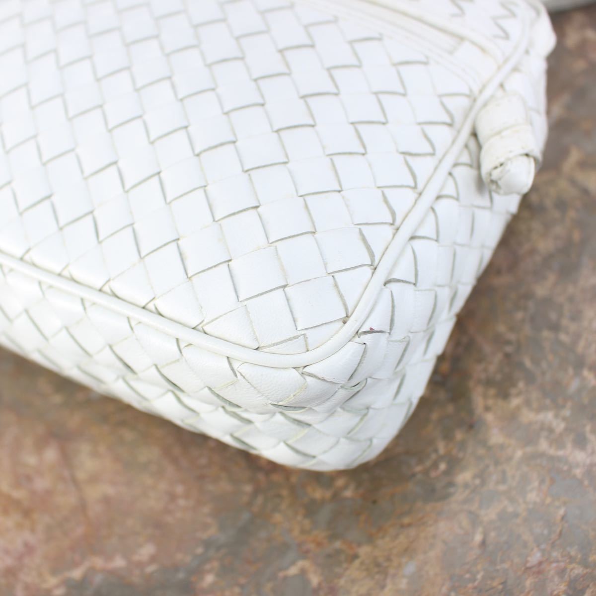 BOTTEGA VENETA MESH LEATHER SHOULDER BAG MADE IN ITALY/ボッテガ