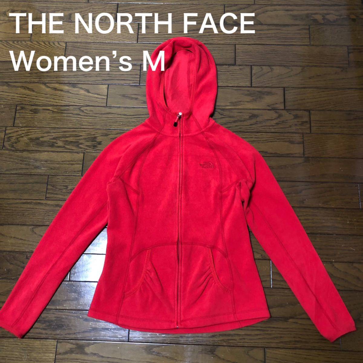 【送料無料】THE NORTH FACEジップアップパーカーオレンジ　レディースMサイズ　ザノースフェイス_画像1