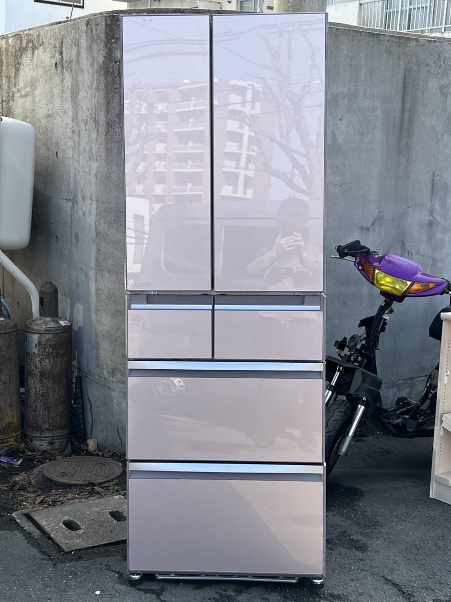 動作美品【MITUBISHI】三菱 冷凍冷蔵庫 MR-WX52A-P1 フレンチドア