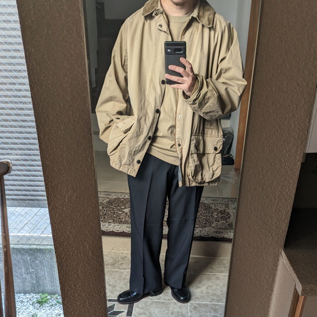 Barbour バブアー ウォッシュド ビデイル ベージュ L