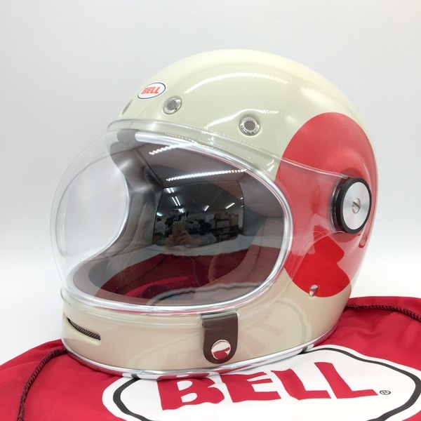 BELL Bullitt TT 限定カラー フルフェイスヘルメット ブリット 美品 除菌消臭 公道使用不可 Mサイズ ホワイト系 ベル バイク N17814H●