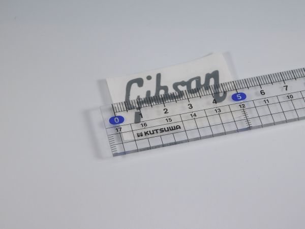 Gibson オールド ロゴ シルバー フライングV/ファイアバード サイズ 補修・リペア用 #NSTICKER-GIBVOO-SILVER_画像3