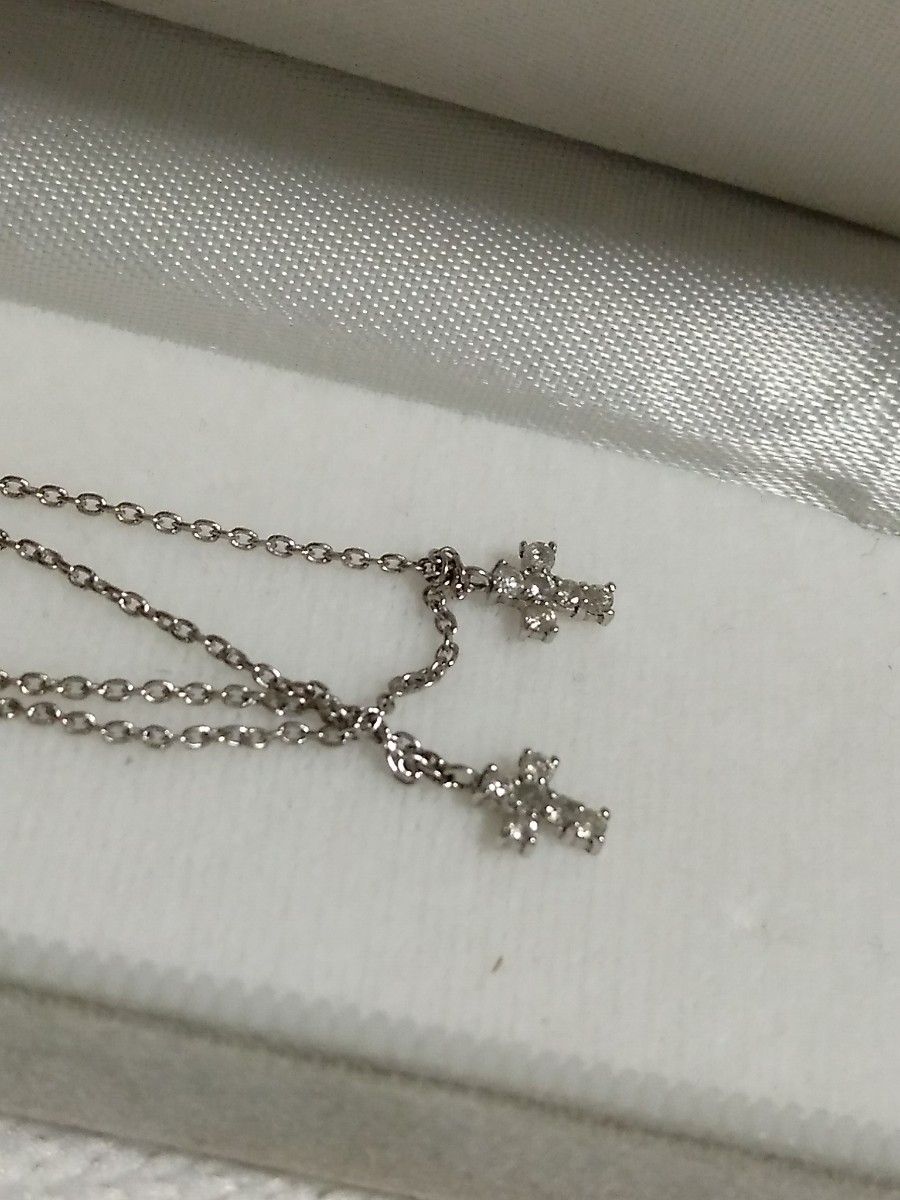 K18Wg ダイヤ クロス 0.12ct 2連 ブレスレット | www.mclegal.info