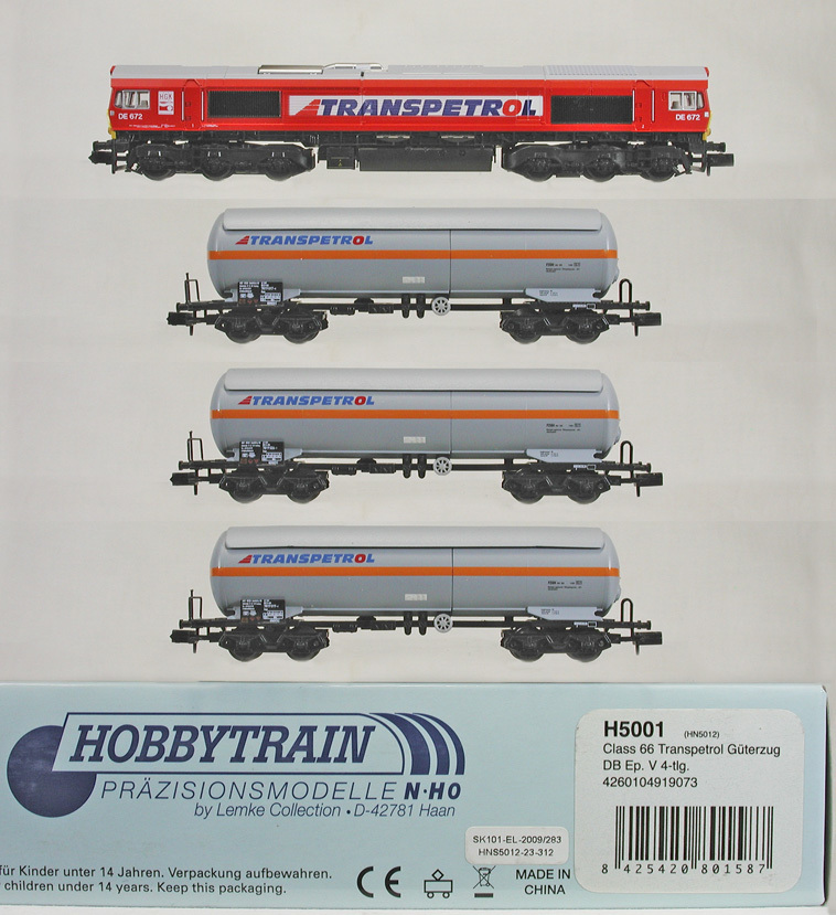HOBBYTRAIN #H5001 ＨＧＫ（ハーフェン・ギューターフェルカー・ケルン）＋ TRANSPETROLタンク貨物列車セット