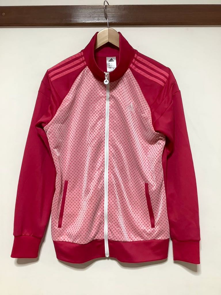 ka1105 adidas Adidas jersey jersey jacket OT lady's pink series Logo embroidery climalite