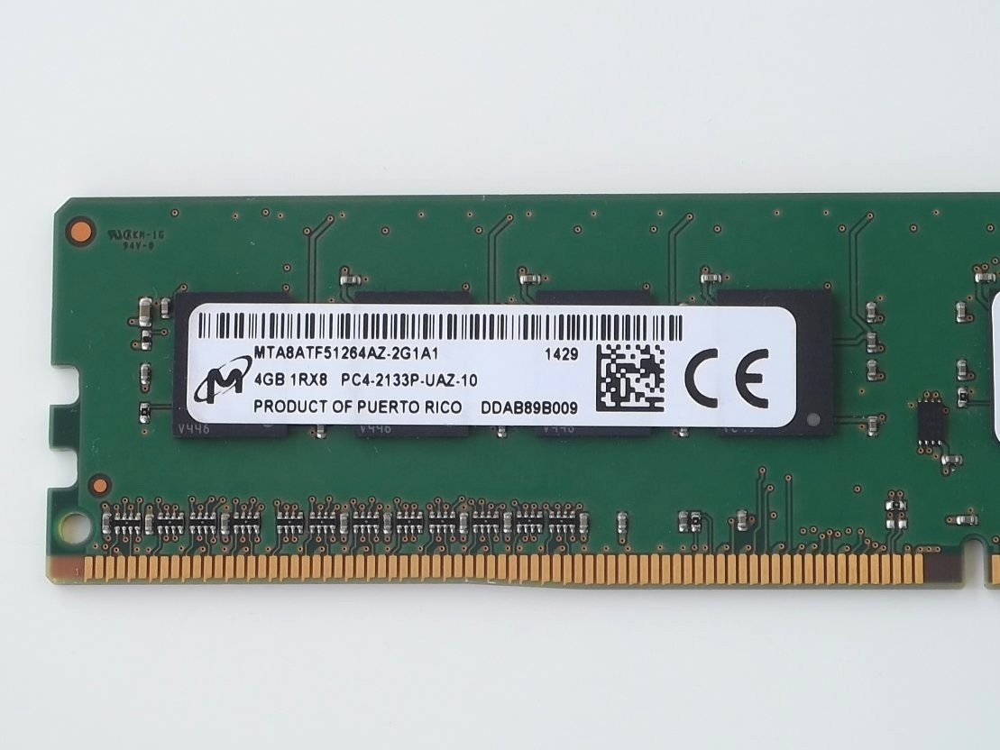 ■Micron 4GB MTA8ATF51264AZ-2G1A1 DDR4 SDRAM 2133MHz PC4-17000 non-ECC Unbuffered CL15 288Pin 1,2V DIMM Crucial 送料210円~ 中古1_■Micron 4GB MTA8ATF51264AZ-2G1A1 DDR4