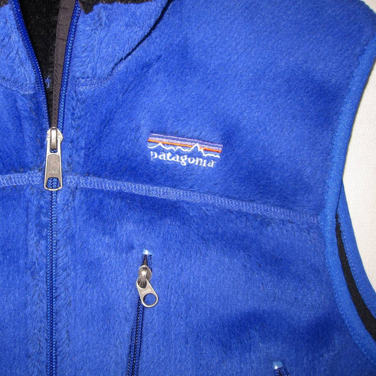 ☆'02 パタゴニア R4 ベスト (S) USA製 セルリアン　 / 　patagonia　ビンテージ レトロ　r2 R4ジャケット _画像4