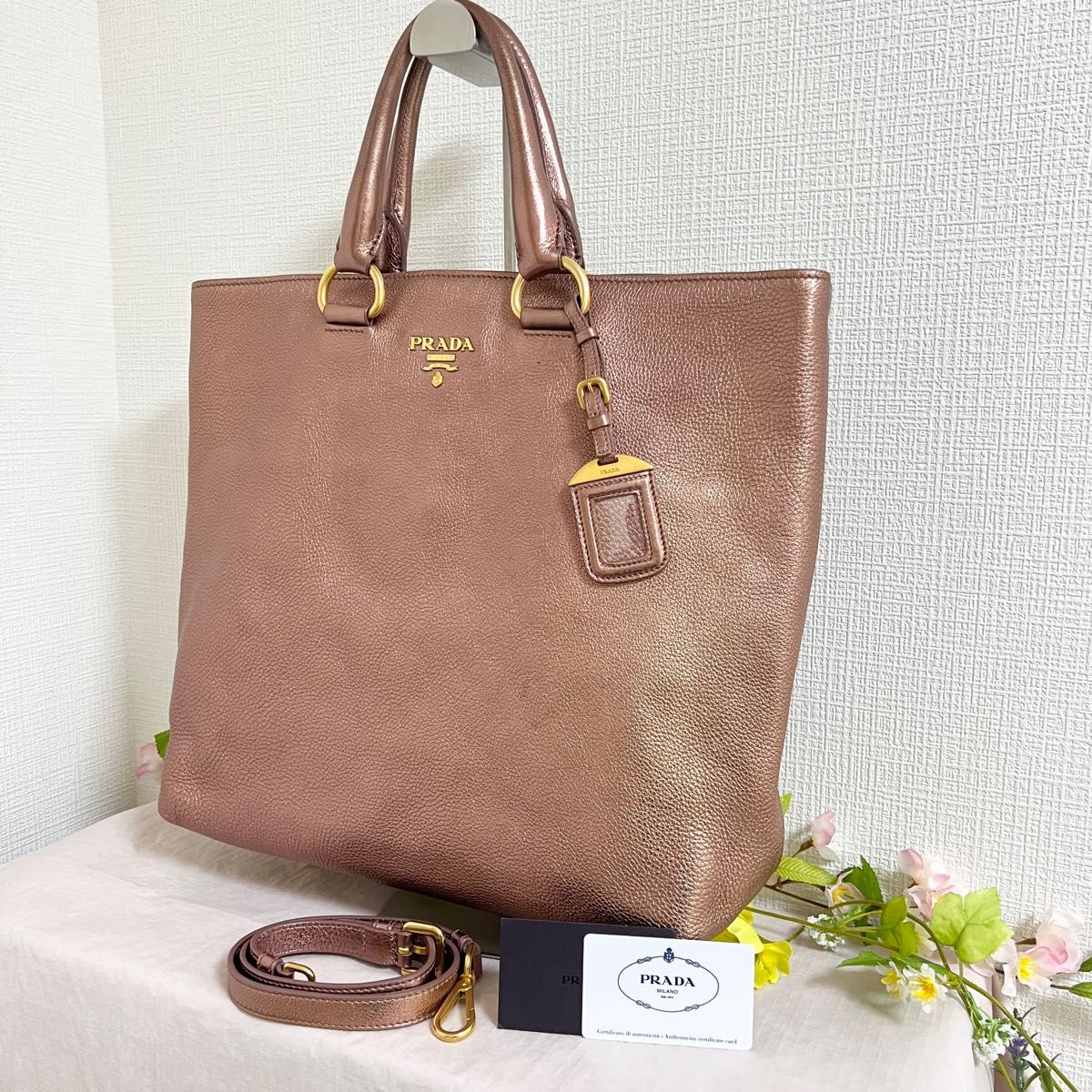 未使用級】ミランダカー愛用 プラダ PRADA 2wayトートバッグ 未使用級】ミランダカー愛用 プラダ PRADA 2wayトートバッグ